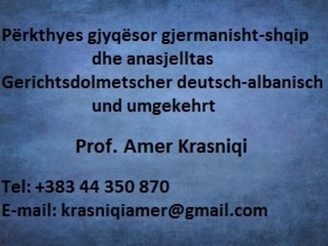 Profesionist: Përkthime shqip-gjermanisht dhe anasjelltas