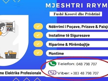 Profesionist: Mjeshter i Rrymës - Elektricist - Mjeshtri Rrymes